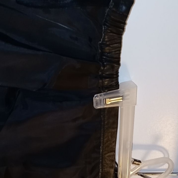 JL Studio Women Plus Size 34W, Black Long Leather Skirt - Picture 8 of 13